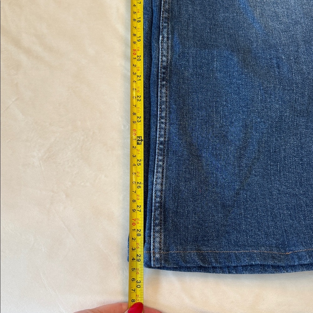 Good American Good Skate Wide-Leg Jeans in Dark Blue Wash, sz 4 - Picture 6 of 7
